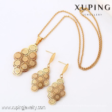 63794 Xuping Fashion Серьги Кулон 18K Золотой Цветочный Комплект Ювелирных Изделий